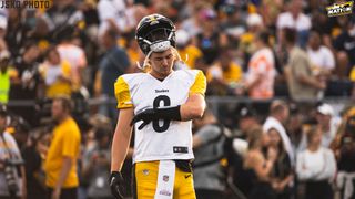 Steelers' Kenny Pickett Ranked One Of The Worst Quarterbacks In The NFL Heading Into 2024 (Steelers News). Photo by Jordan Schofield / SteelerNation (Twitter / X: @JSKO_PHOTO)